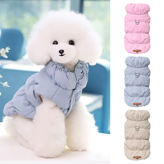 Warm Dog Clothes Vest Soft Cat Dogs Clothing Outfit Pet Puppy Chihuahua Poodle Pug Turtleneck Coat Jacket for Small Medium Dogs