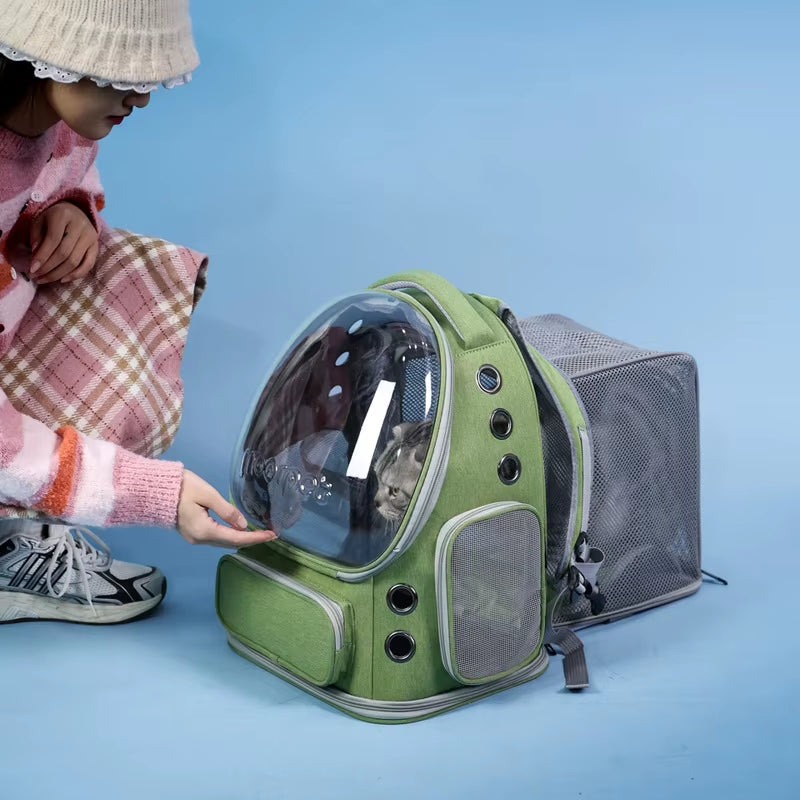 Cat Bag Pet Bags Go Out Portable Portable Backpack Breathable Expandable Large Capacity Universal Cat Bag for All Seasons