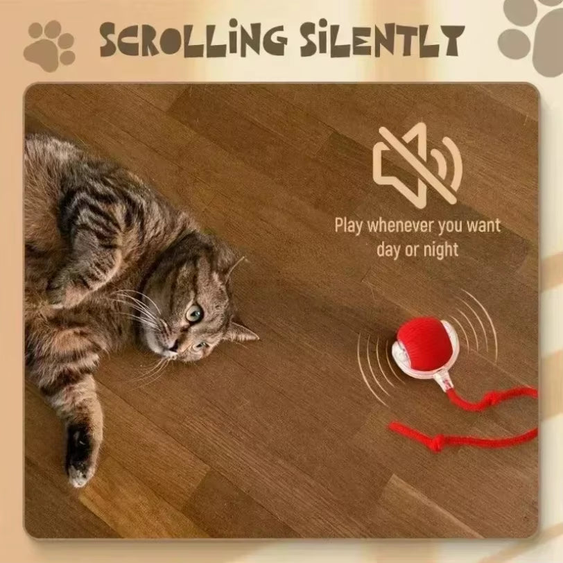 Interactive Rolling Cat Ball Dog Toy Rolling Ball for Indoor 360° Automatic Rolling Pet Ball Self Rollingball Pet Supplies