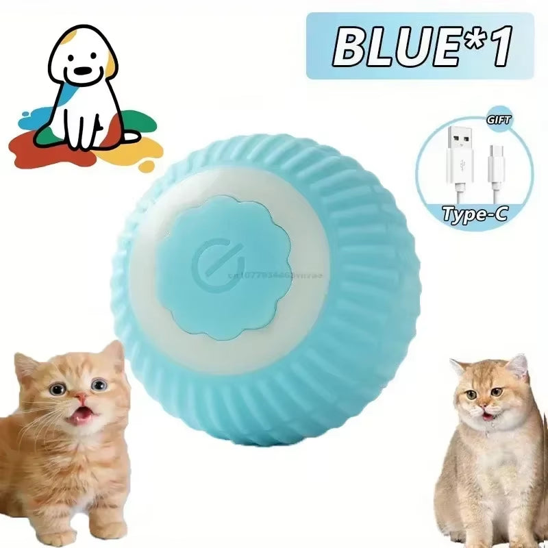 Interactive Rolling Cat Ball Dog Toy Rolling Ball for Indoor 360° Automatic Rolling Pet Ball Self Rollingball Pet Supplies