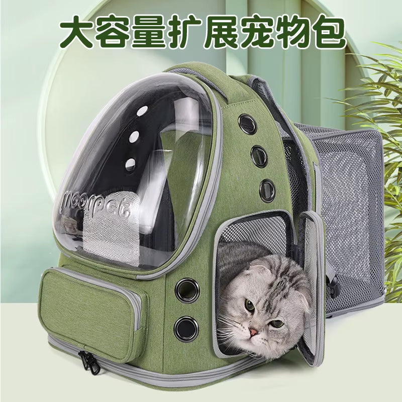 Cat Bag Pet Bags Go Out Portable Portable Backpack Breathable Expandable Large Capacity Universal Cat Bag for All Seasons