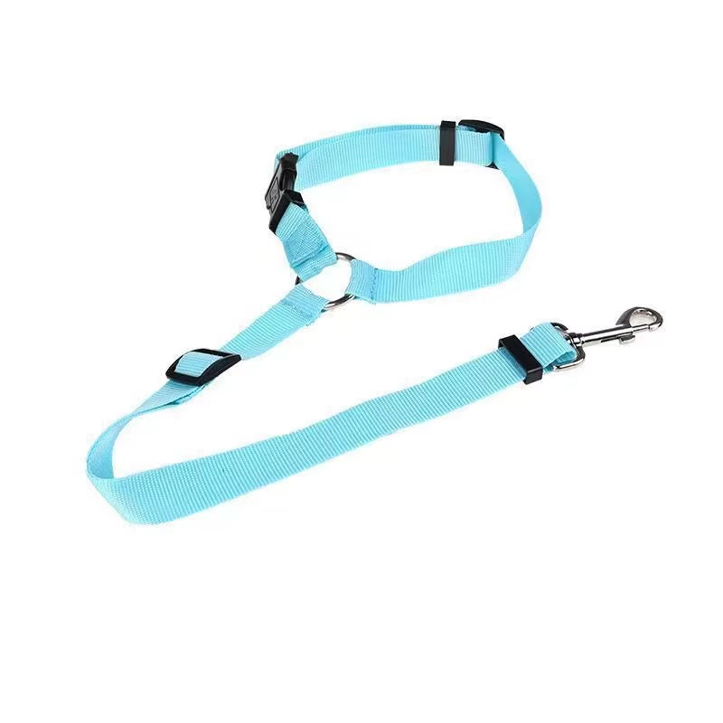 1PC Cat Collar Pet Car Seat Belt Nylon Lead Leash Backseat Safety Belt Adjustable Pet Collars Dog Collar