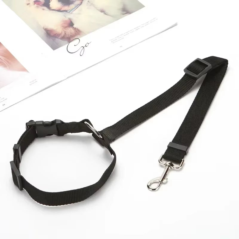 1PC Cat Collar Pet Car Seat Belt Nylon Lead Leash Backseat Safety Belt Adjustable Pet Collars Dog Collar