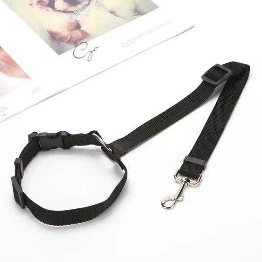 1PC Cat Collar Pet Car Seat Belt Nylon Lead Leash Backseat Safety Belt Adjustable Pet Collars Dog Collar