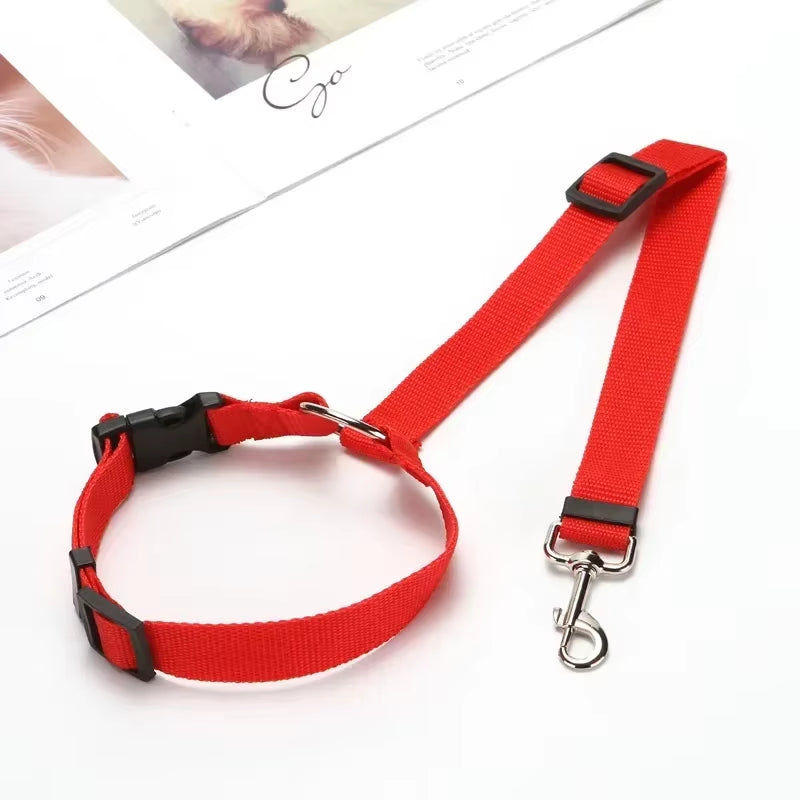 1PC Cat Collar Pet Car Seat Belt Nylon Lead Leash Backseat Safety Belt Adjustable Pet Collars Dog Collar