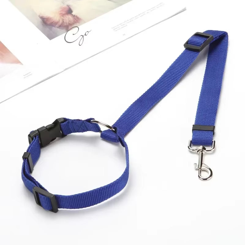 1PC Cat Collar Pet Car Seat Belt Nylon Lead Leash Backseat Safety Belt Adjustable Pet Collars Dog Collar